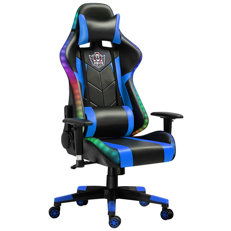 Swiveling Video Computer E-sports Seat Game Racing RGB Chair For Gamer