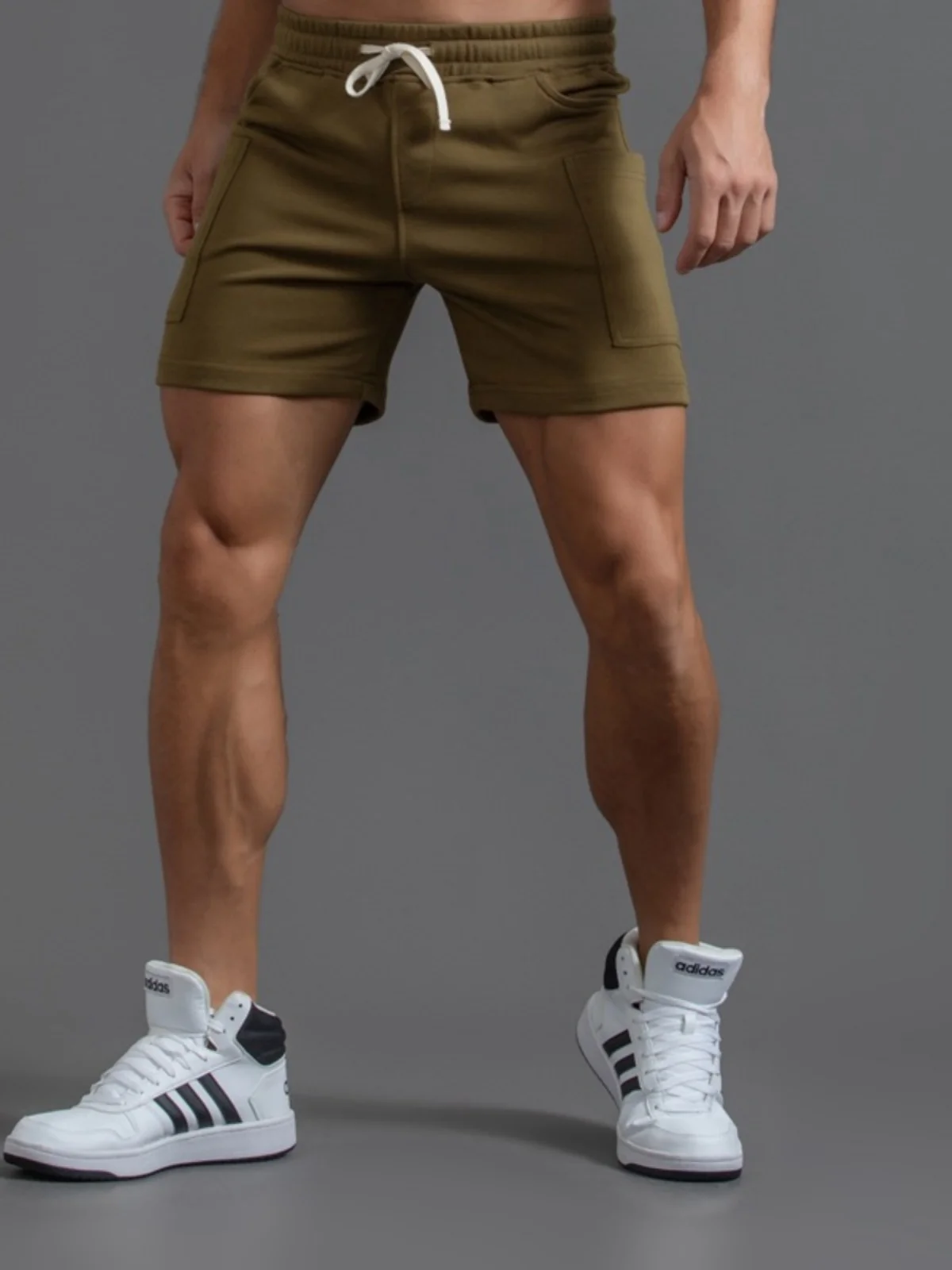 

Summer Cotton Sports orts Men's Fitn Running Baskeall Pants Casual Loose Fit Tee-quarter Length Heat Sensing Straigh...