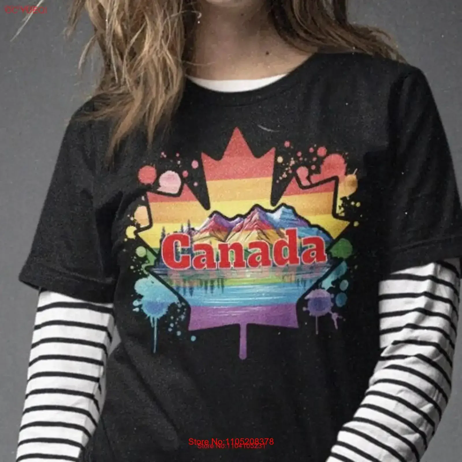 Canada Day LGBTQ T Shirt Pride LGBT Rainbow Canadian Gay Lesbian Bi Trans Softstyle vintage Washed graphic