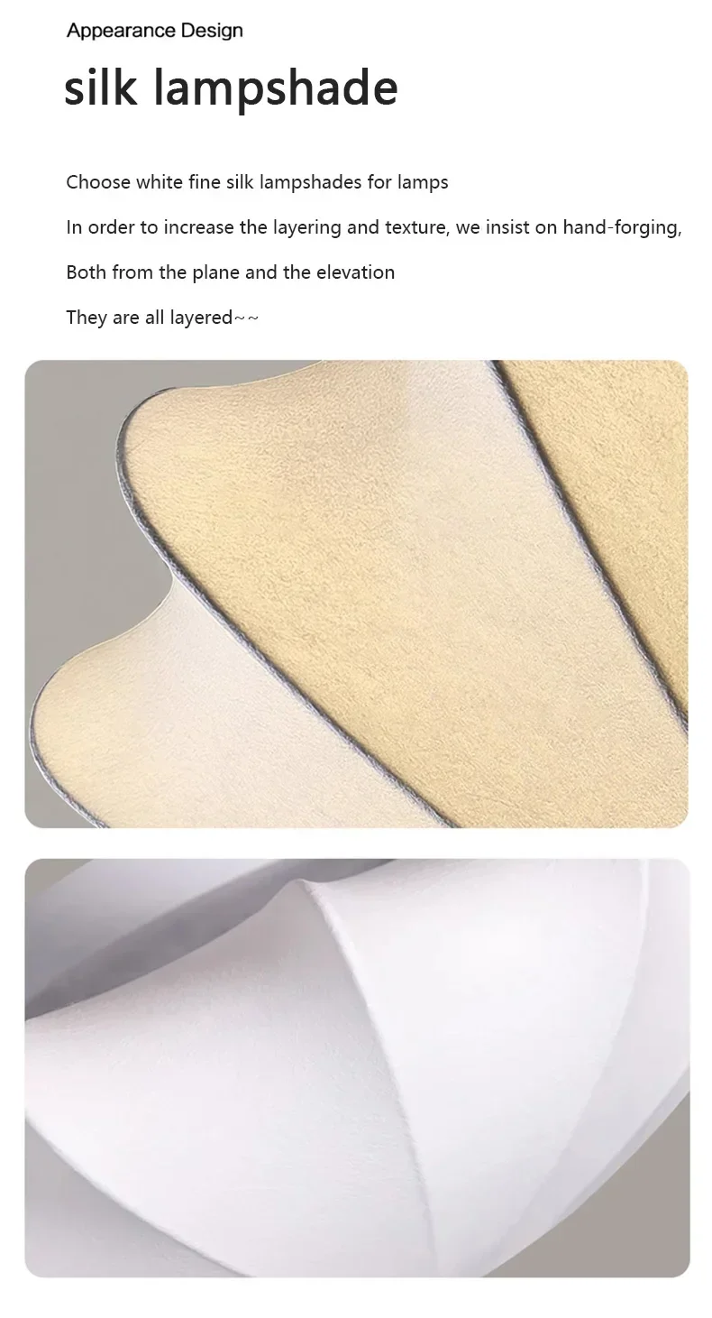 Nordic Silk E27 LED Ceiling Light Minimalism White