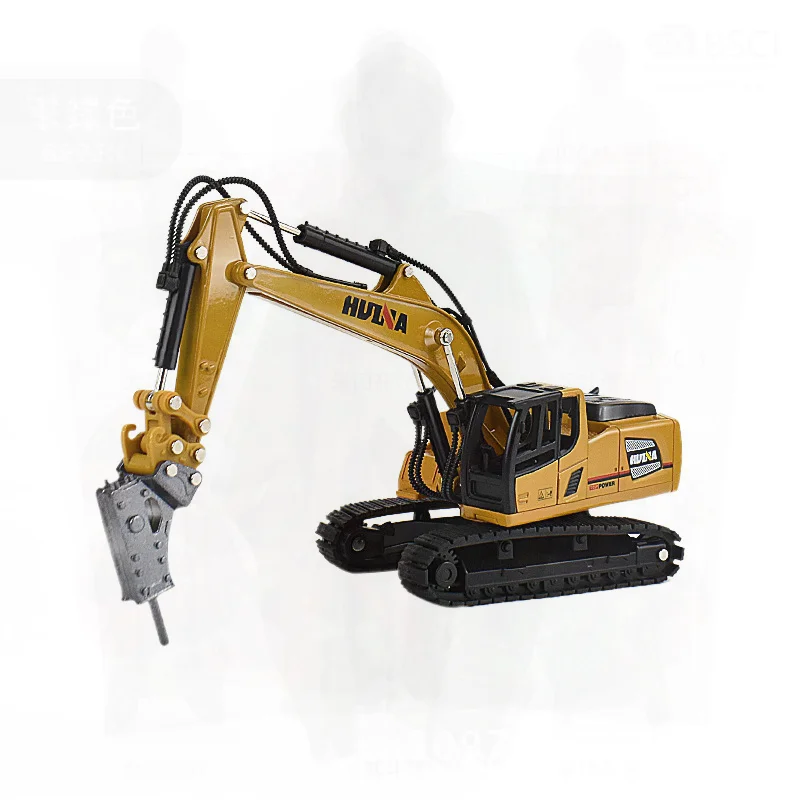 

Huina масштаб 1:60, инженерный экскаватор из сплава, игрушечный роликовый самосвал, транспортер, статическая модель, украшение, подарок для всех возрастов