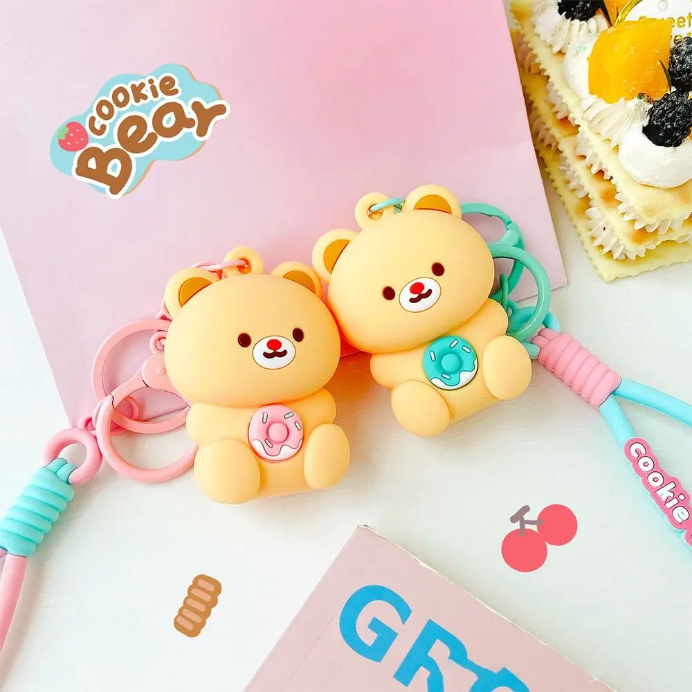 Kawali Silicone Butter Bear Keychain Toys Gift Dolls Pendant Bag Charms