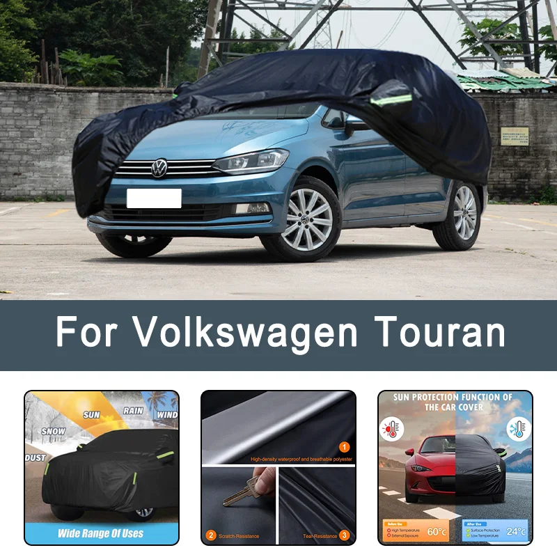 

For Volkswagen Touran All-Weather Car Covers 6-in-1 Waterproof Dustproof UV Proof Snowproof Scratch Resistant Protection