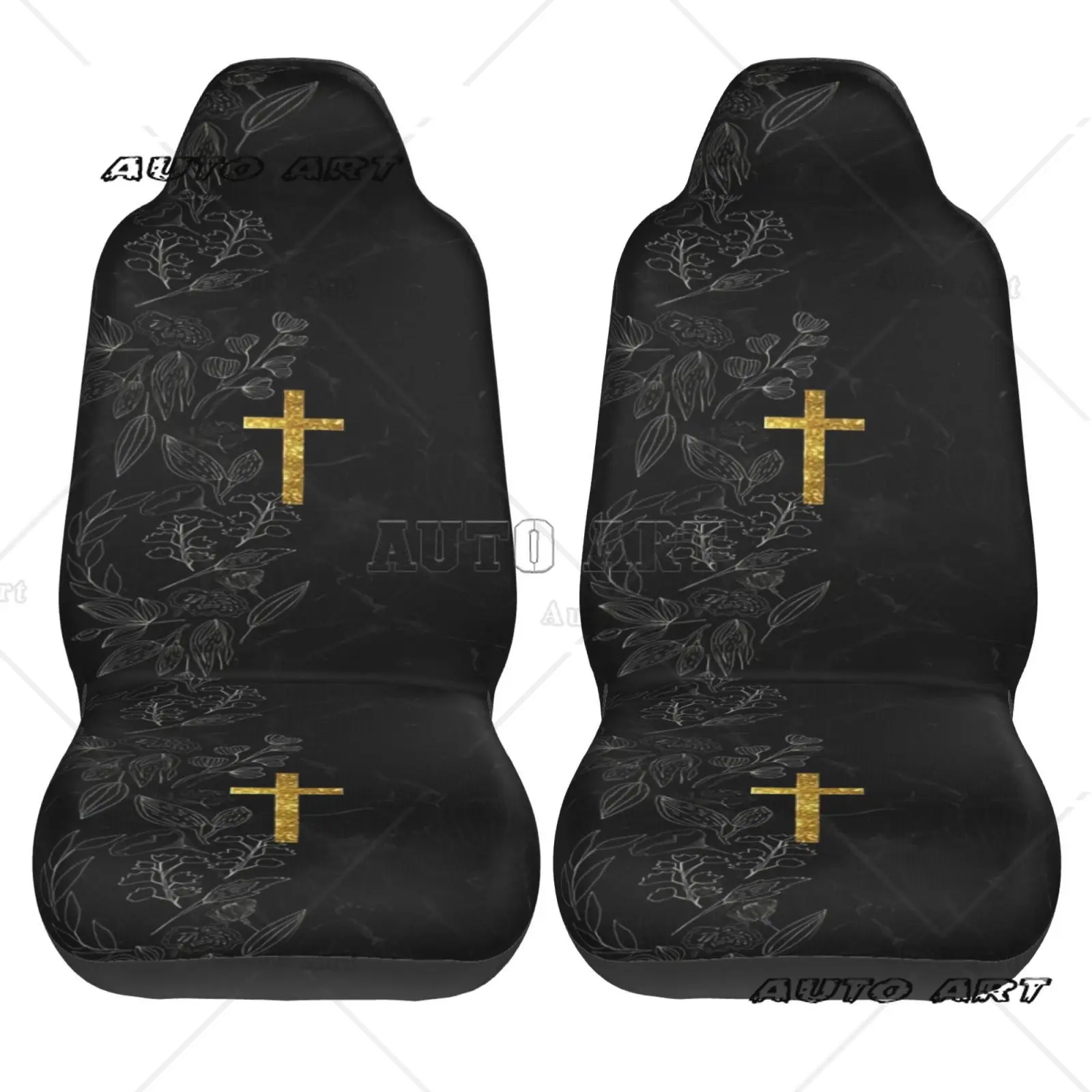 

Универсальный чехол на сиденье с принтом креста Иисуса, подушка для сиденья, четыре сезона, автомобильные аксессуары, интерьер для мужчин, автомобильные подушки, чехлы на сиденья, 2 шт.
