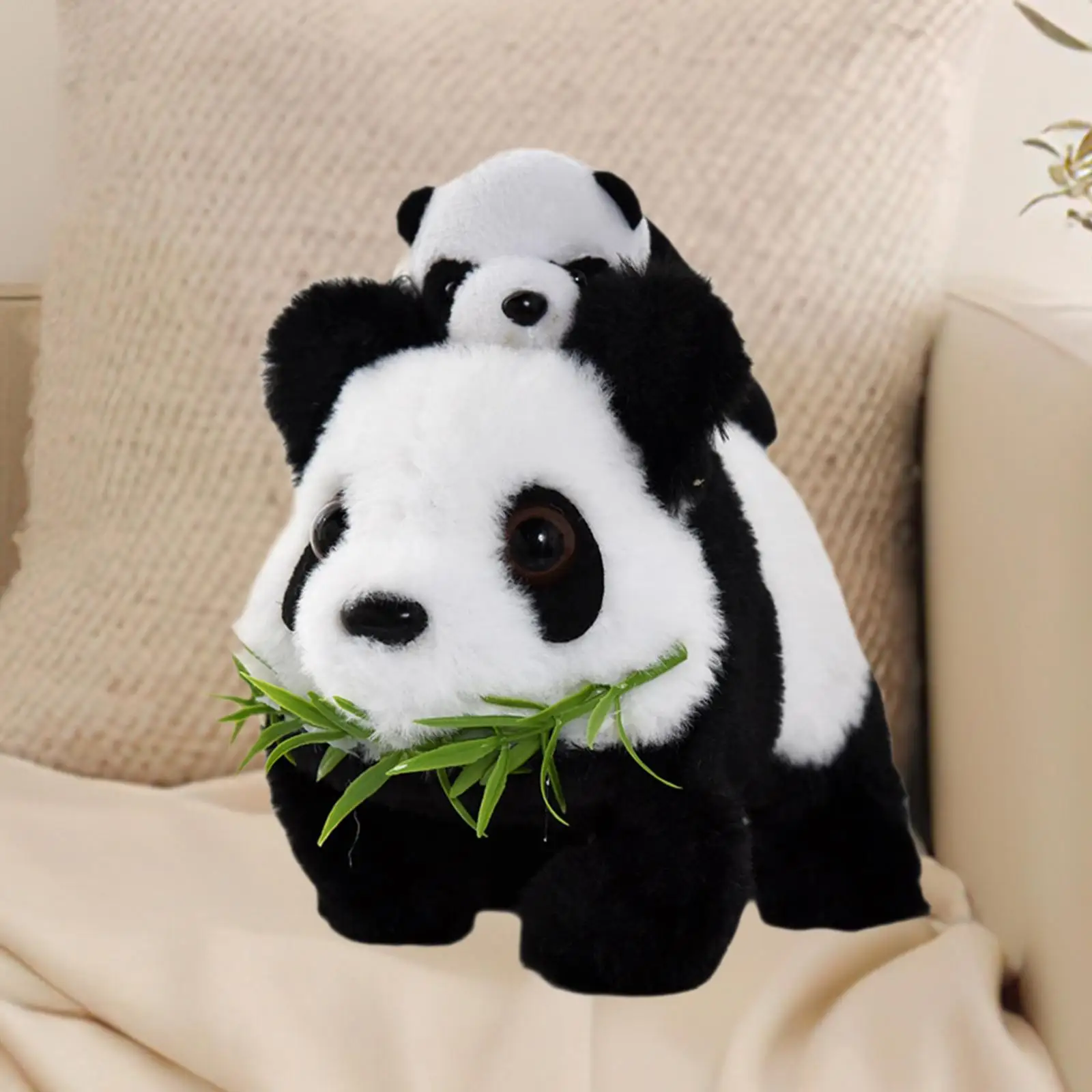 Plush Panda Toys Walking Interactive Play Soft Plush Sound Effects Stuffed Animals Electric Panda Toys for Kids Boys Girls Gift