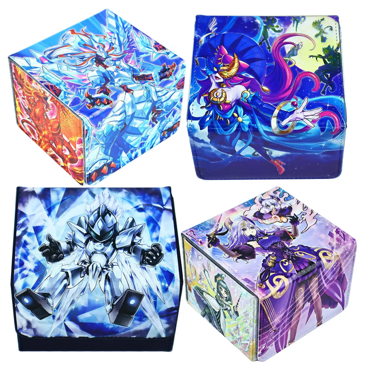 

Diy Self Made Yu-Gi-Oh! Radiant Typhoon Swen Card Storage Box Ygo Branded Fusion High-End Leather Card Storage Box Gift Toys