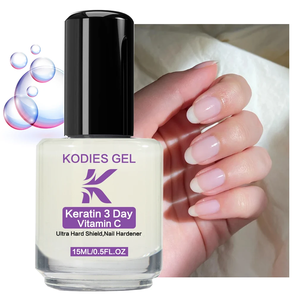 KODIES GEL Nail Growth Keratin Nail Strengthener Strong Nails Cuticle Treatment Serum Vitamin C Formula Hardener Manicure Care