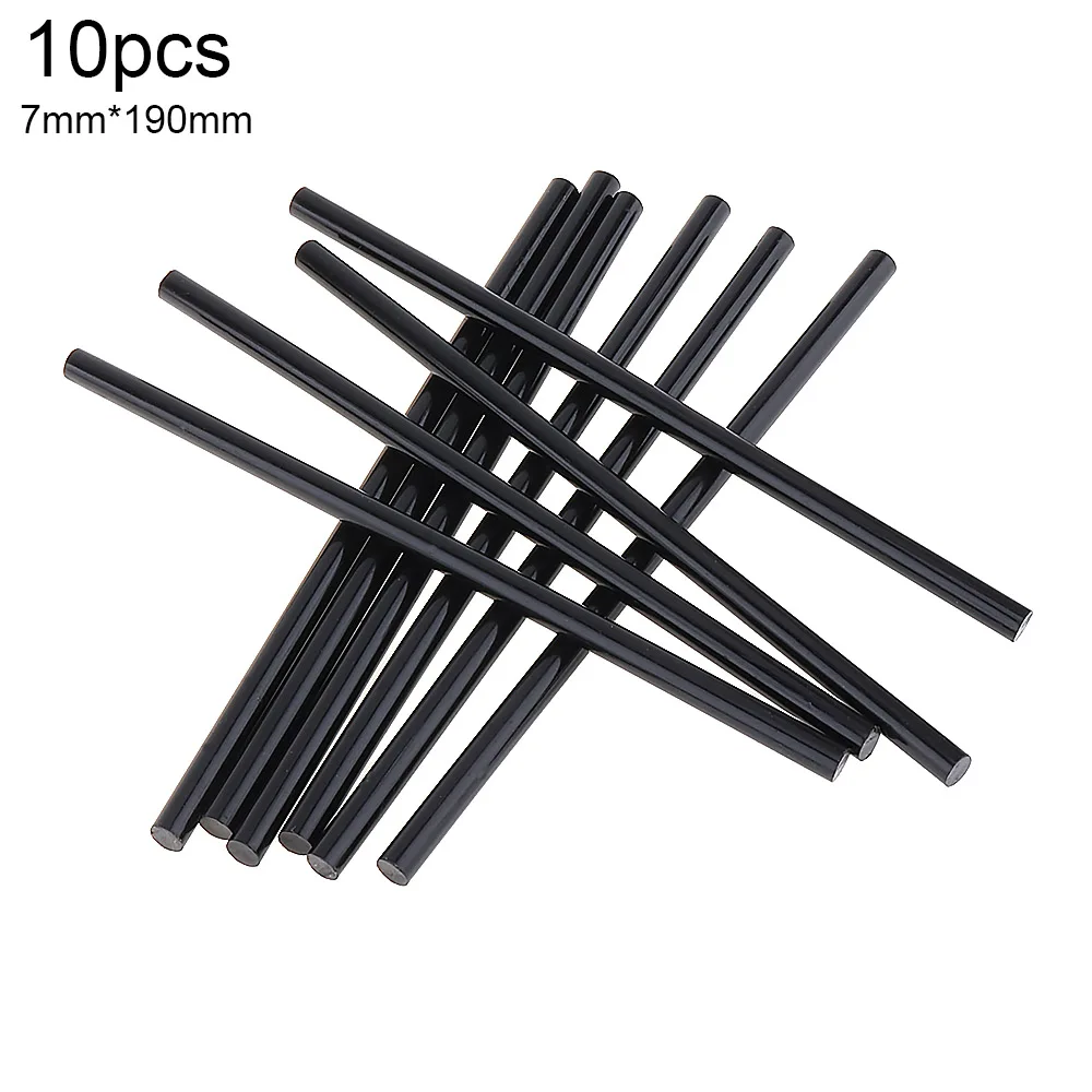 

10pcs/set 7mmx190mm Black Hot Melt Gun Glue Sticks Gun Adhesive DIY Tool for Hot Melt Glue Gun Repair Alloy Accessories