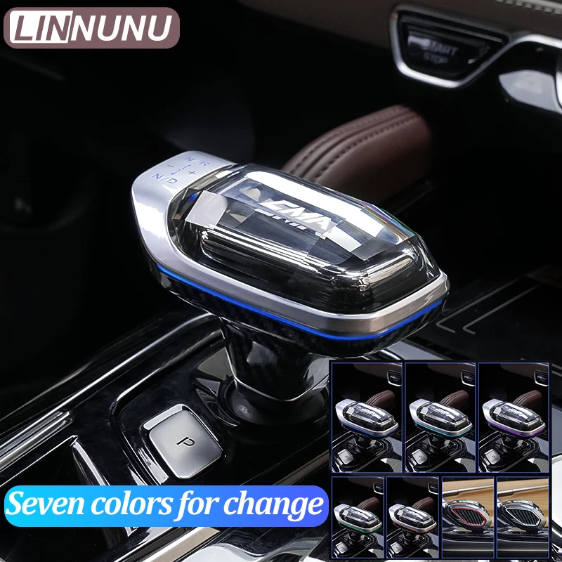 LINNUNU For Kx11 GEELY Monjaro Manjaro Crystal Lever with Atmosphere Light Replacement Installation Gear Shift Knob Xingyue L