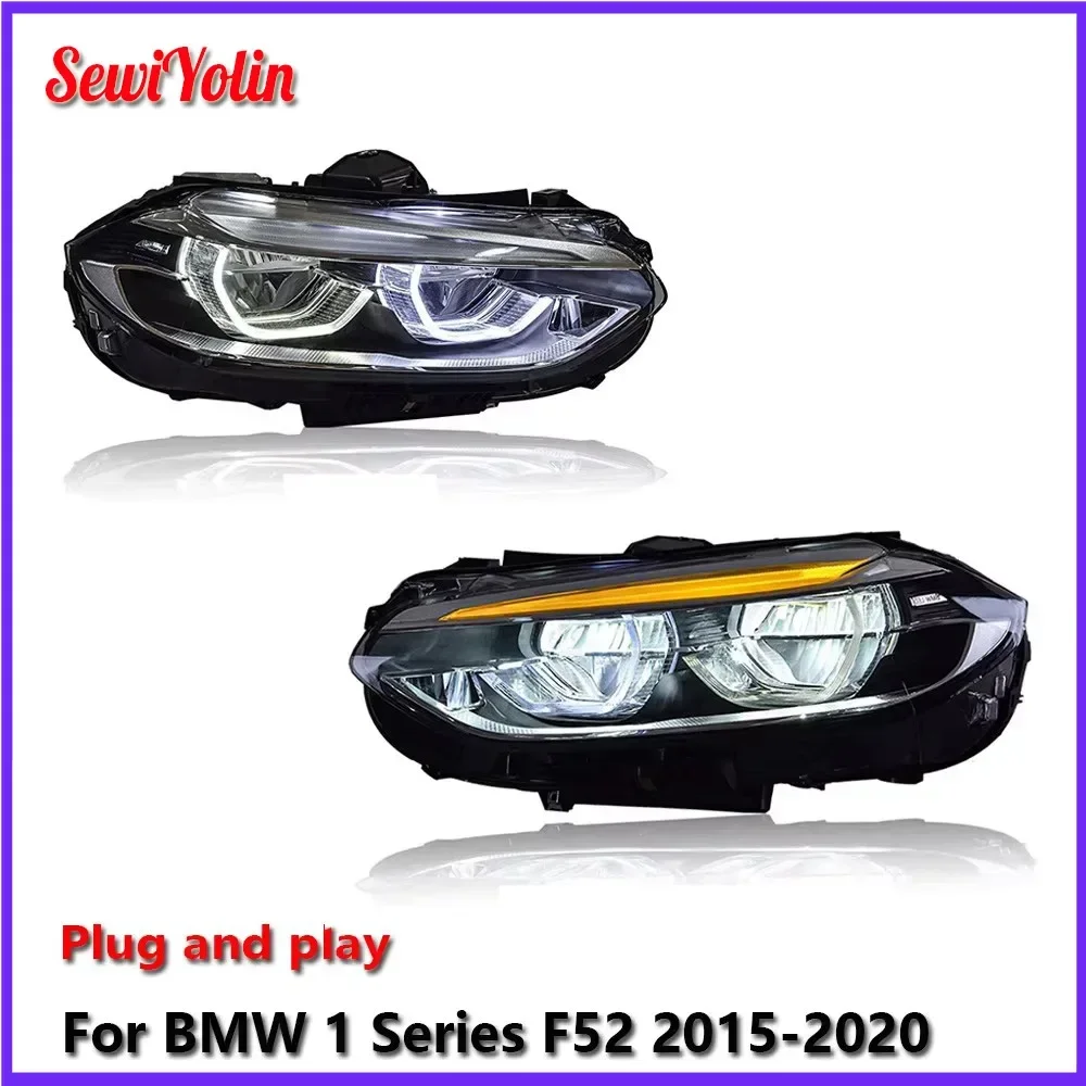 

Автомобильные светодиодные фары в сборе для BMW 1 серии F52 2015-2020, автоматические противотуманные фары DRL, стоп-сигналы поворота Plug and Play