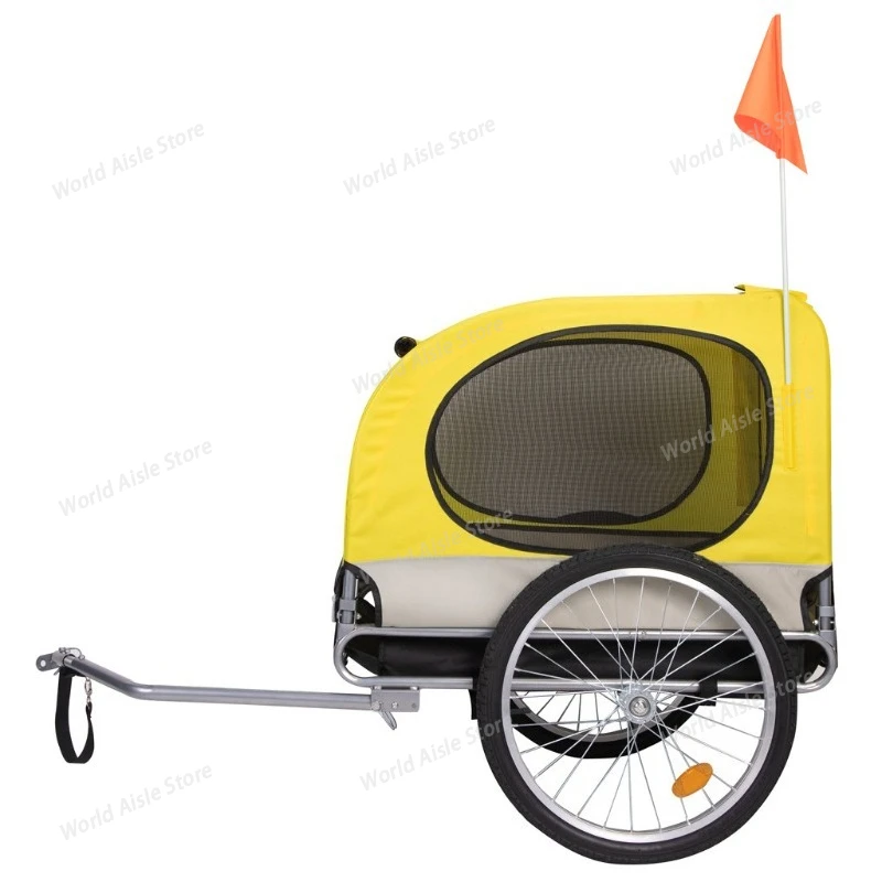 Bicycle Trailer Pet Rear Trailer Dog Cat Stroller Folding Outdoor Dog Walking Breathable Trailer Load