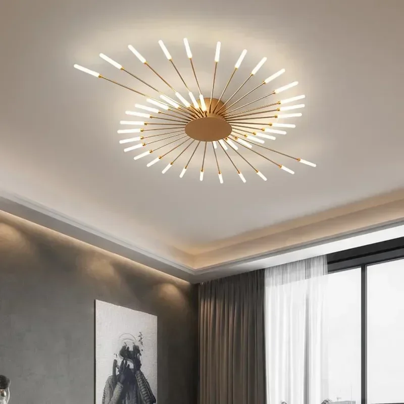 

Gold/Black Body LED Ceiling Lighting Decorative Lamp Living Room Bedroom Household Modern