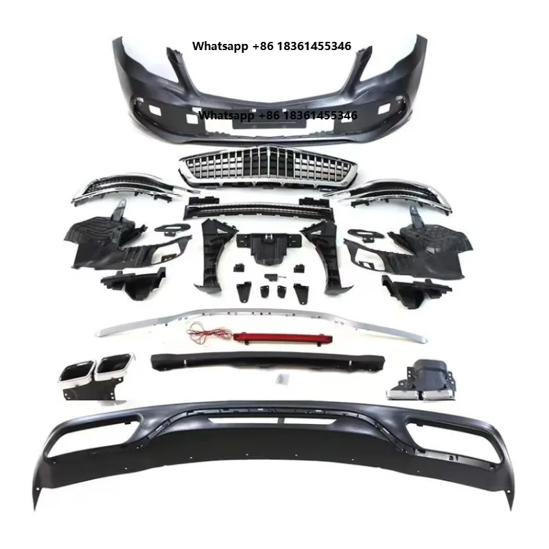 

For 06-09 z R-class W251 Front and Rear Bumper Modification, 10-17 Large Surround Grille Accessories Body Kit
