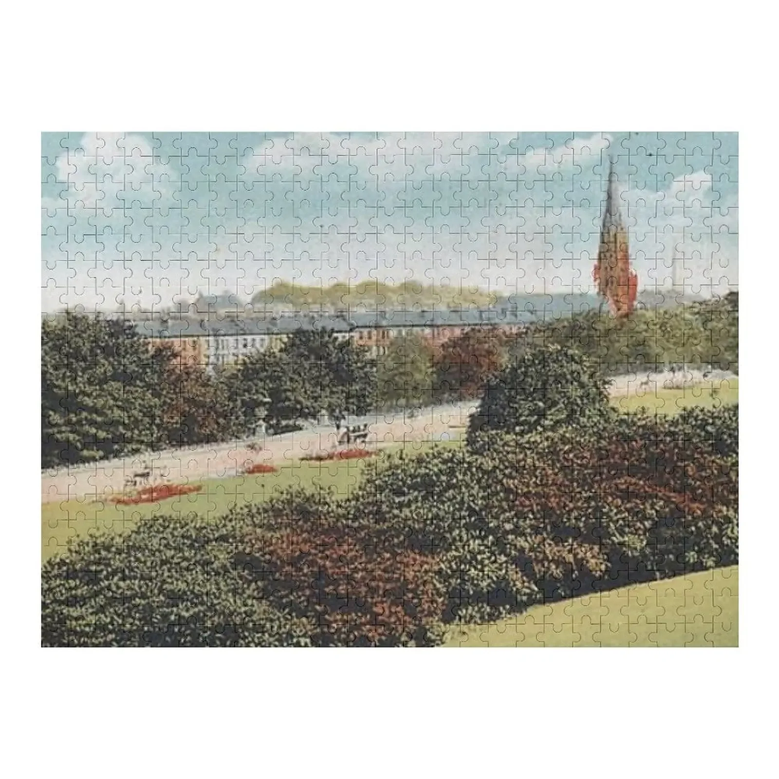 

Vintage Illustration of Queen's Park, Glasgow Jigsaw Puzzle Wooden Jigsaws For Adults Personalized Toys Custom Child Puzzle