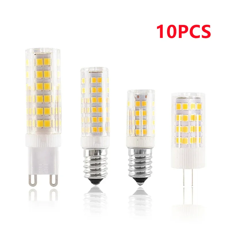 Pop 10PCS Chandelier 5W 7W 9W 12W No Flicker G9 G4 E14 Bulb AC 220V LED Corn Light 2835SMD Chip LED Candle Lamp Energy Saving La