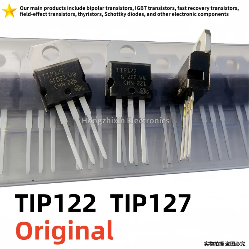

10 шт., TIP122 TIP127 NPN PNP сполучная трубка, TO-220, новый оригинальный транзистор Дарлингтона
