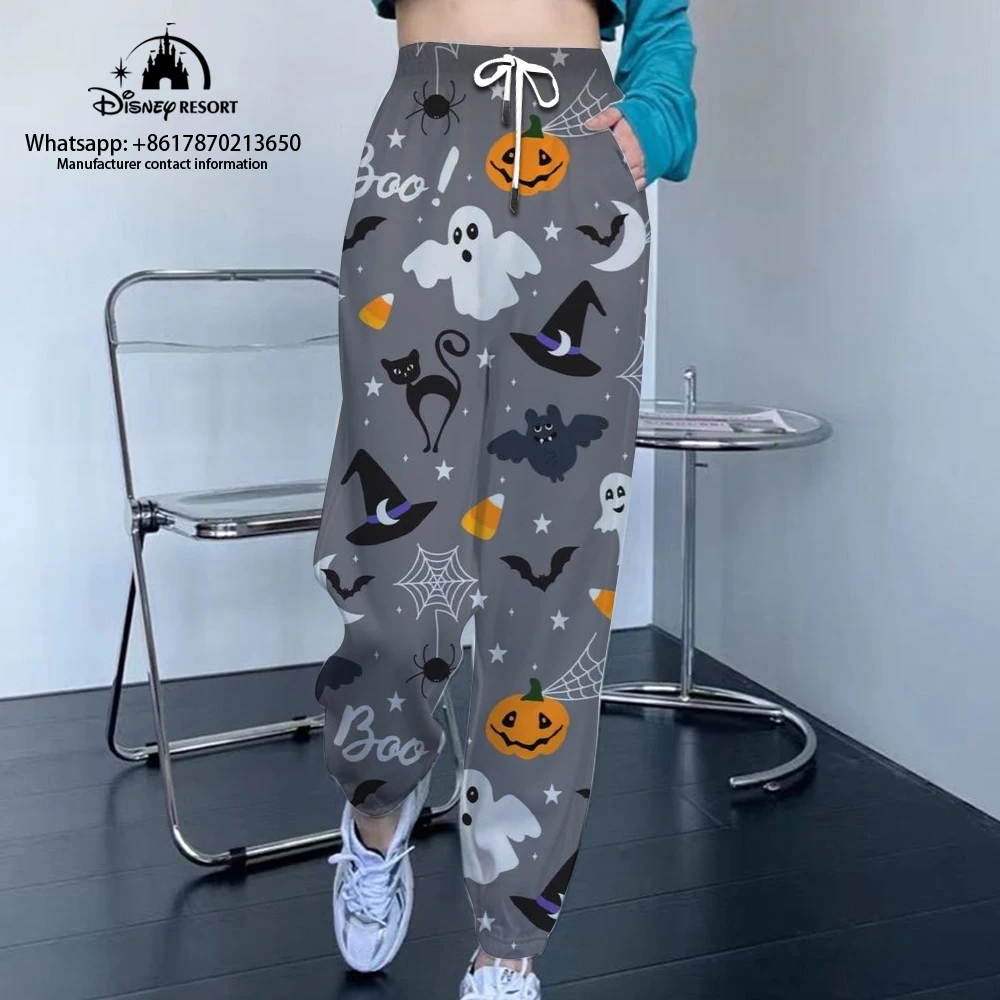 Disney Brand Autumn New Women's Fashion Casual Ninth Pants Sweatpants Street Style Small Feet All-match Unisex Sweatpants