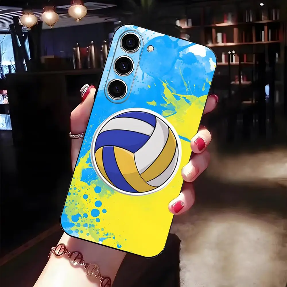 Volleyball Painted Phone Case For Samsung S26 S25 Plus S20 S20 Plus S22 Ultra S23 FE S21 Plus S21 Ultra Soft Cover