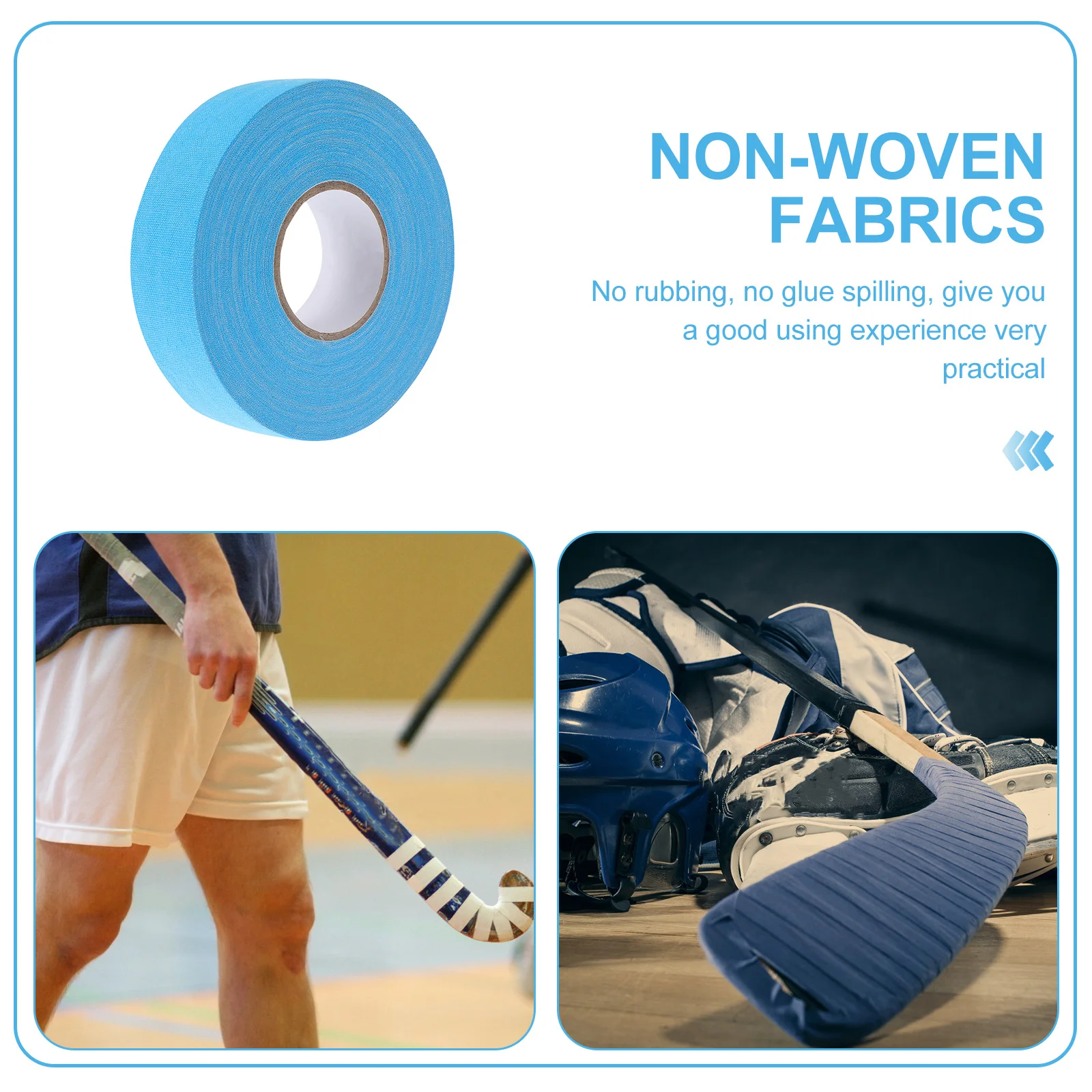 

1Pcs Anti-Slip Grip Tape Durable Premium Material Non-Woven Fabric High Viscosity Hockey Puck Sporting Equipment Accessory