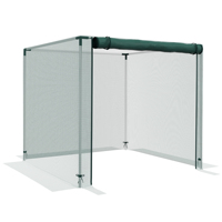 Outsunny grow cage with steel brackets and 120 door x 120x110 cm Green