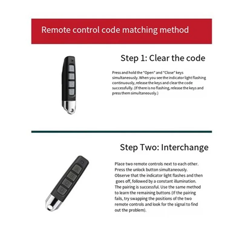 For Garage Door Gate System Universal For 10Pcs 433Mhz Remote Control Wireless Duplicator Compact Compatibility