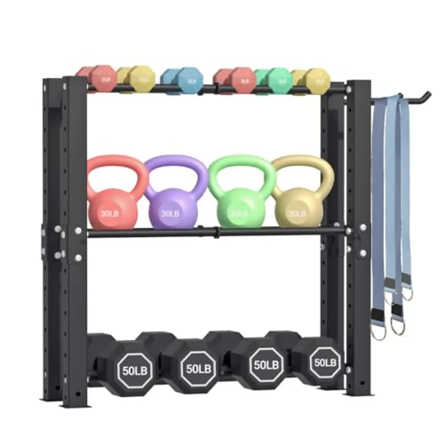 

3-Tier Dumbbell Rack for Women Aesthetic Home Gym Storage for Weight Set Kettlebells and Yoga Ball Versatile Workout Equipment