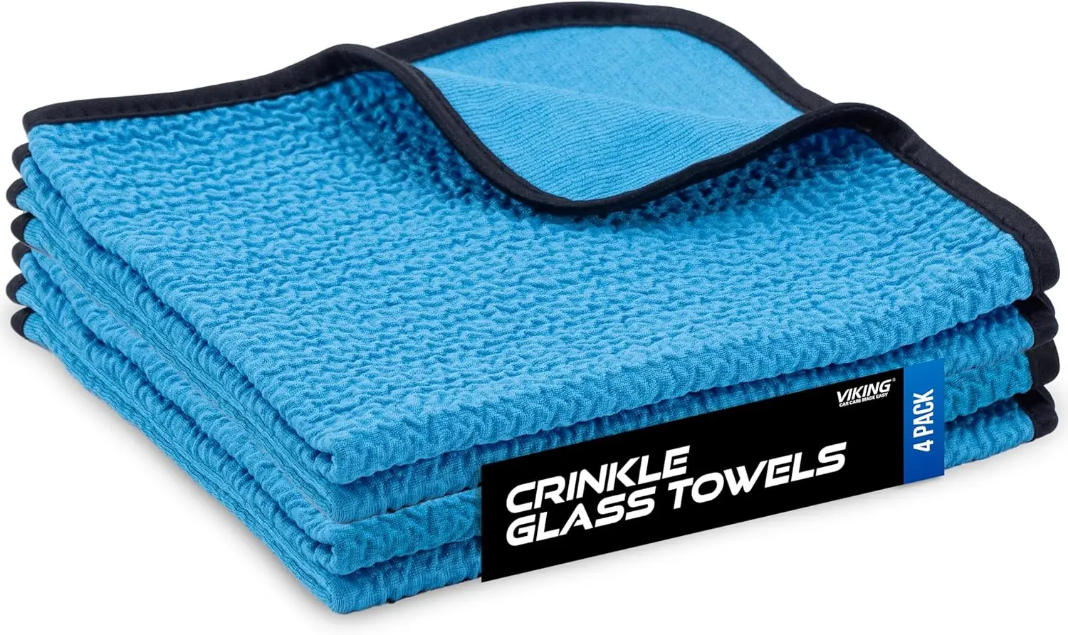 

Салфетки из микрофибры синего цвета 16x16 дюймов для автомобиля, дома, зеркал и рамок - 4 штуки в упаковке