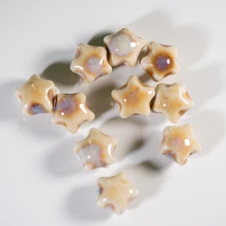 Colorful 15mm Star Ceramic Beads Handmade Accessories For Jewelry Making DIY Crafts Unique Beading Supplies