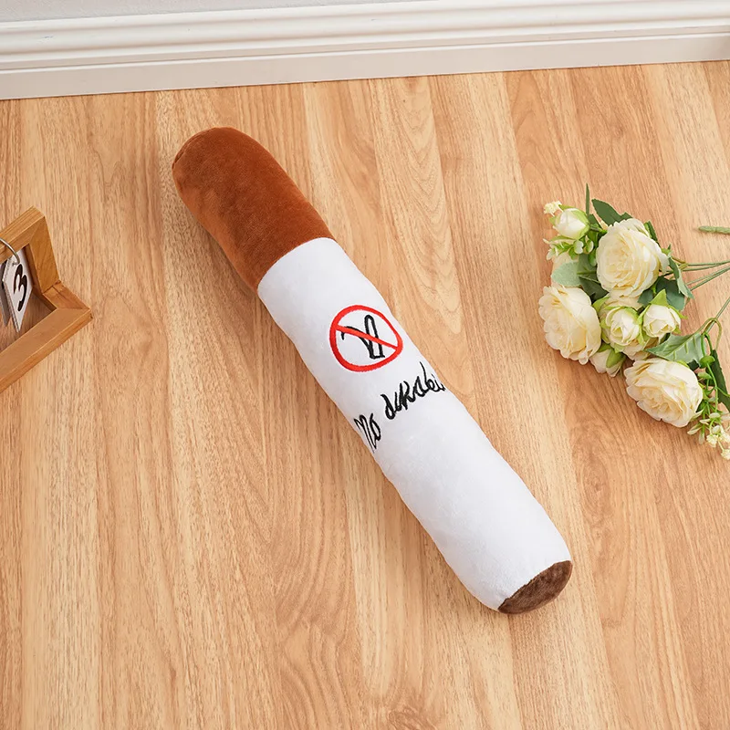 New pet plush toy, durable and chew-resistant, cigarette-shaped pillow, cute design, sound-making toy for cats and dogs