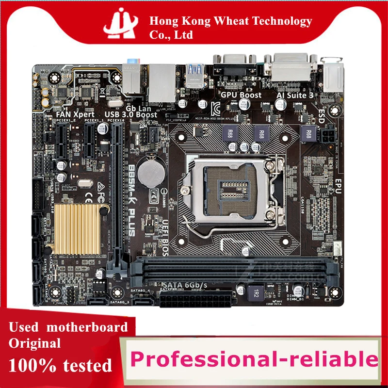 For Intel B85 B85M-K PLUS motherboard Used original LGA 1150 LGA1150 DDR3 16GB USB2.0 USB3.0 SATA3 Desktop Mainboard