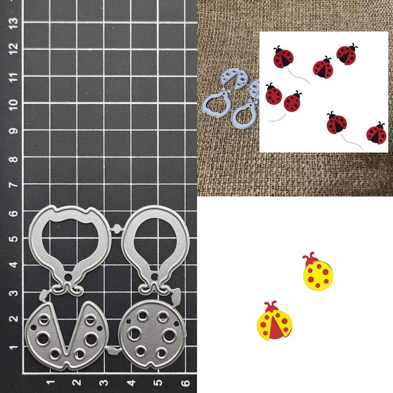 metal cutting dies cut die mold Ladybugs Insect decoration Scrapbook paper craft knife mould blade punch stencils dies