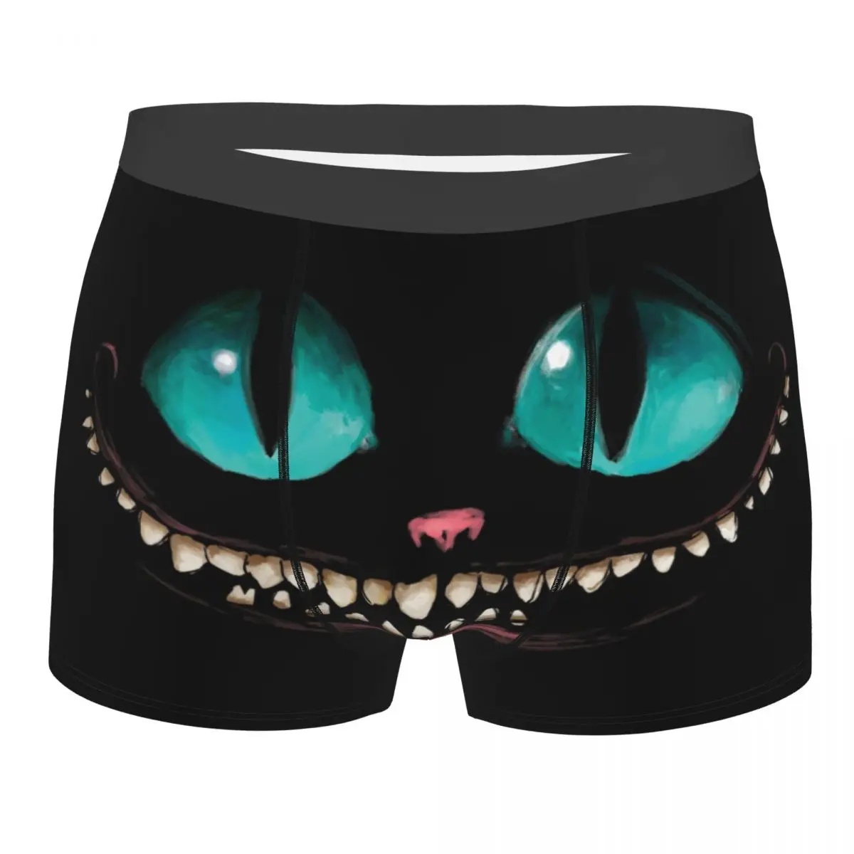 Custom Cool Mad CAT Boxers Shorts Panties Male Underpants Breathable Cheshire Briefs Underwear