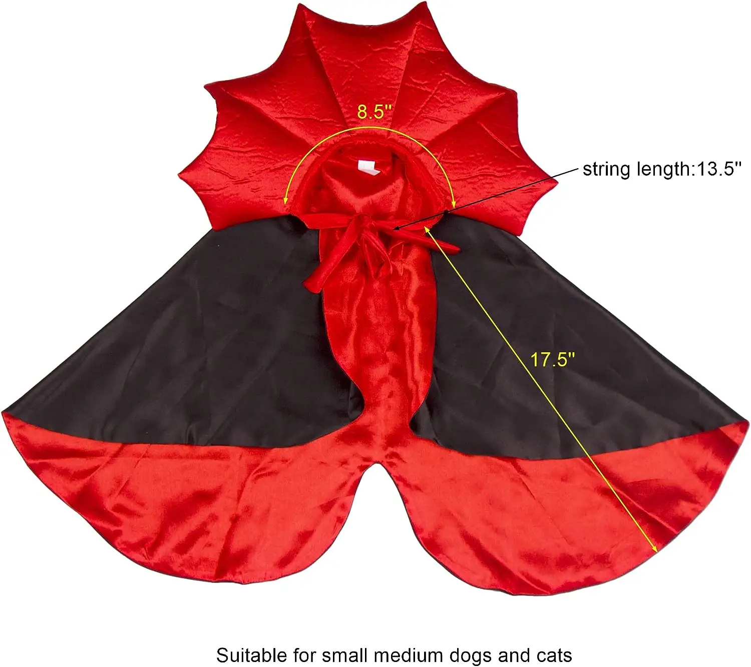 Halloween Dog Costume Pet Vampire Devil Costume Cat Halloween Cloak Cape Red Black Halloween Costumes for Small Medium Large Dog