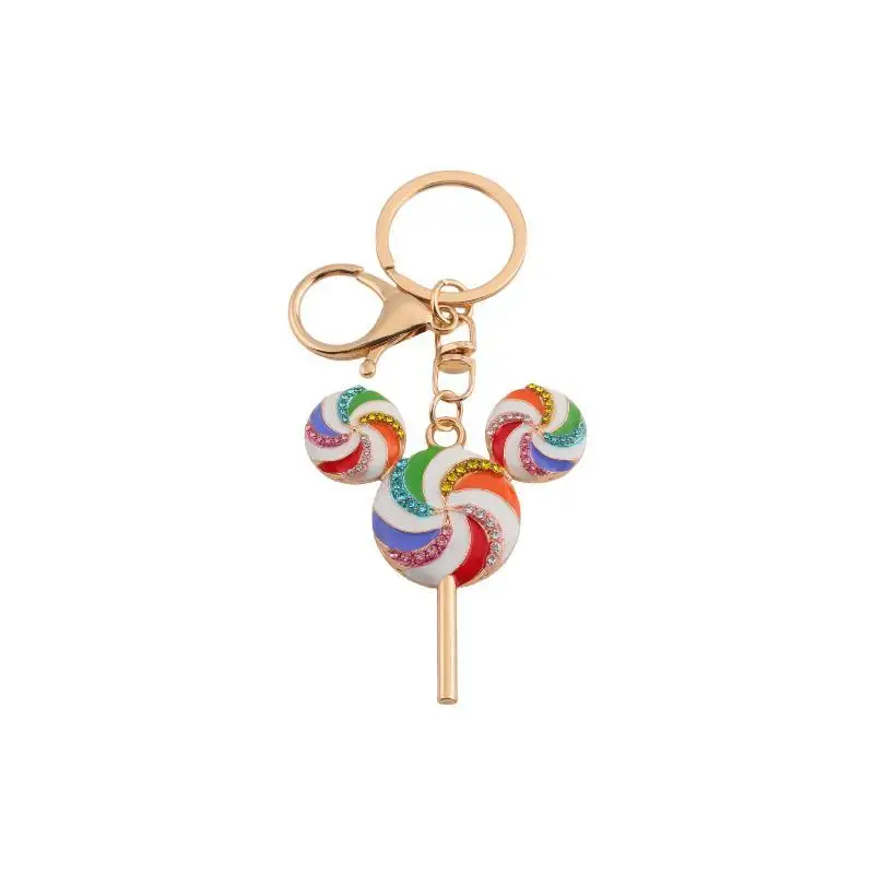 Lollipop-Taschenanhänger, süßer Regenbogen-Bonbon-Patchwork, niedlicher Strass-Anhänger, kreativer Anhänger für Rucksack, kleines Geschenk für Teenager – Detail 7