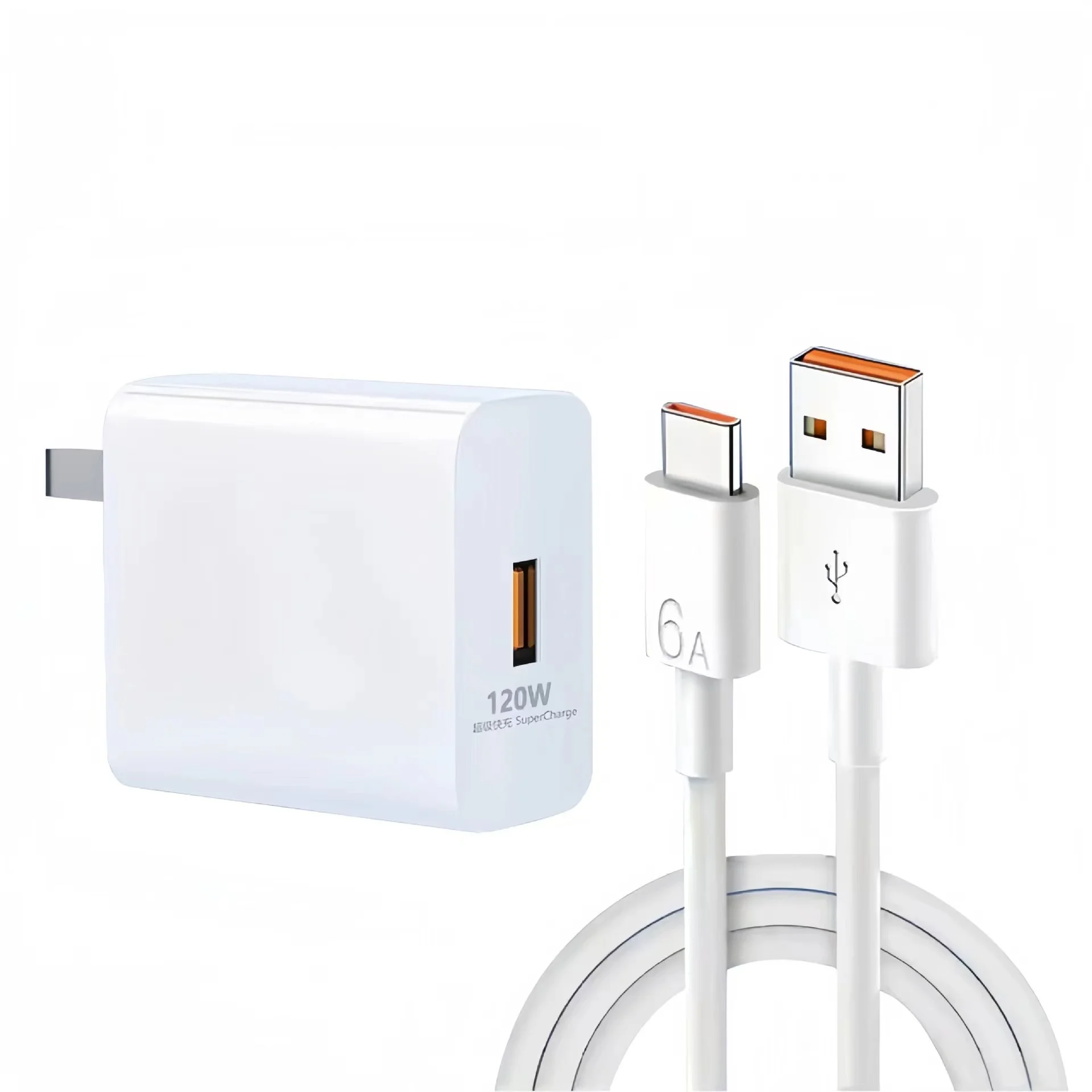 120W/1 meter super fast charging charger suitable for Huawei Android phone charging head, Android fast charging head, 6A data