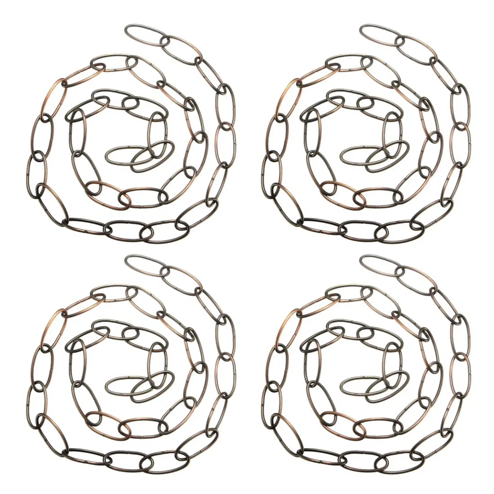 NOCM 4X 1M Heavy Duty Chain For Vintage Chandelier Hanging Lamp,Red Bronze