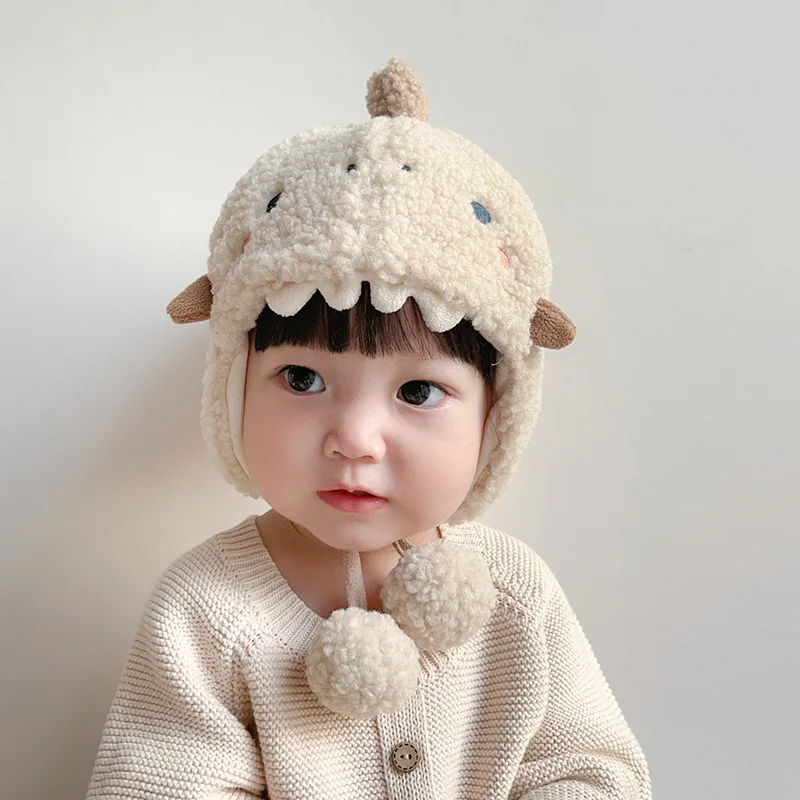 Baby Hats Autumn Cap Winter Fur Baby Boys  Girls Winter Ear Protection Warm Russian Toboggan