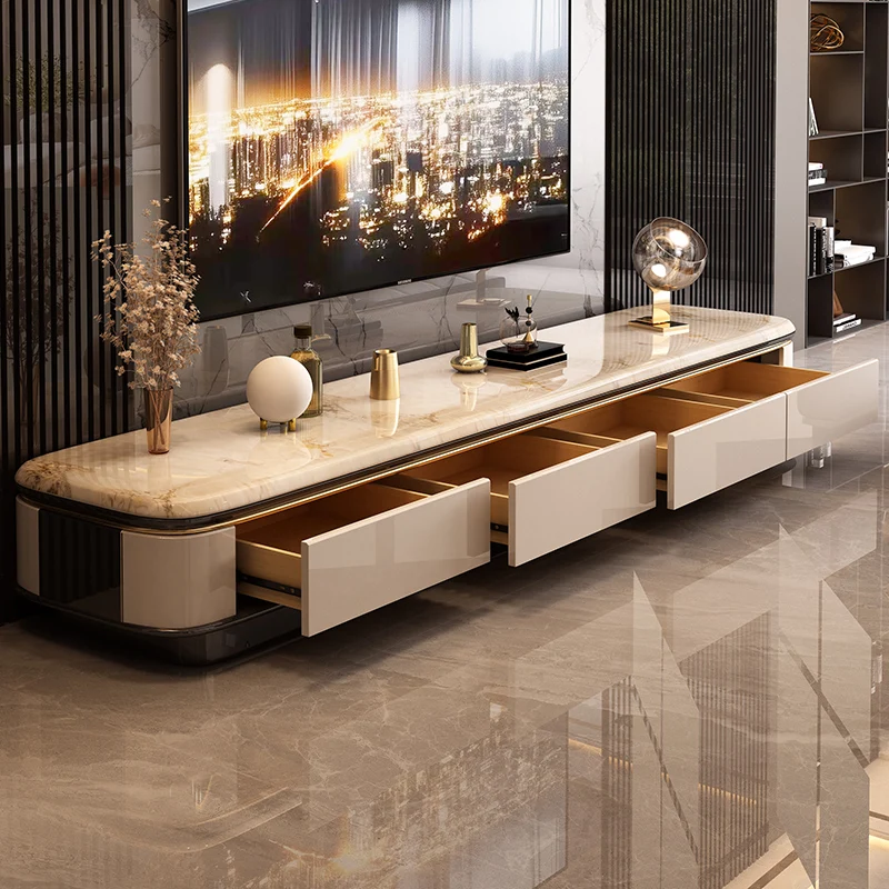 

Holder Item Tv Cabinet Decoration Golden Classic Floor Designer Tv Stands Storage Unique Long Mueble Televisor Furniture Home