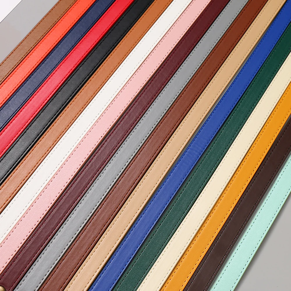 1pc Hand Bag Strap Colorful Short Shoulder Bag Belt All-match Snap Style Belting DIY Replacement Accessories PU Solid Color