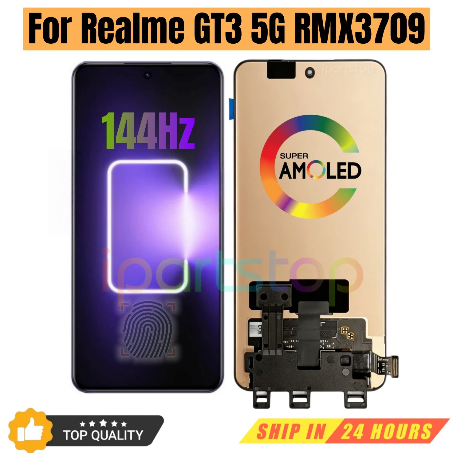 iparts-pantalla-de-repuesto-para-realme-gt3-gt-3-5g-rmx3709-144hz-amoled-tactil-con-marco-compatible-con-huella-dactilar-oem