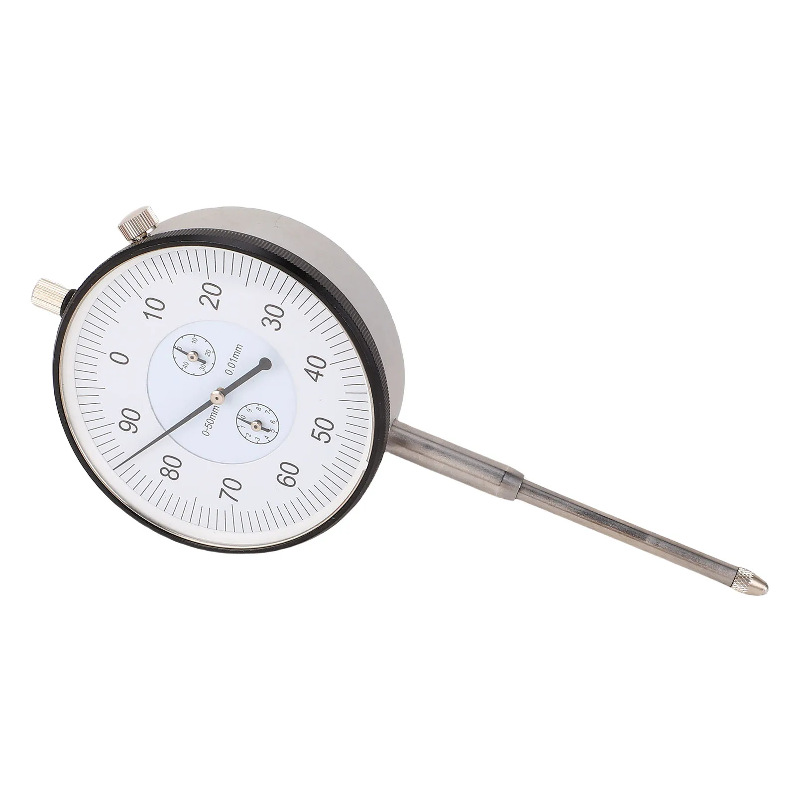 0.01mm Dial Indicator 0-50mm Range Shockproof Mechanical Dial Gage for Precise Machining