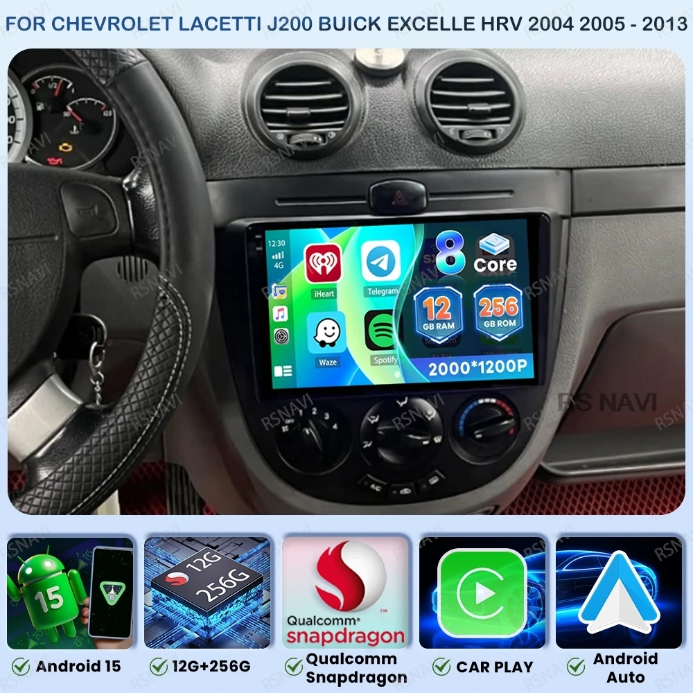 

Автомобильный радиоприемник Android 15 для Chevrolet Lacetti J200 Buick Excelle HRV 2004 2005-2013, авторадио BT DVD GPS Viedo Player, стерео QLED