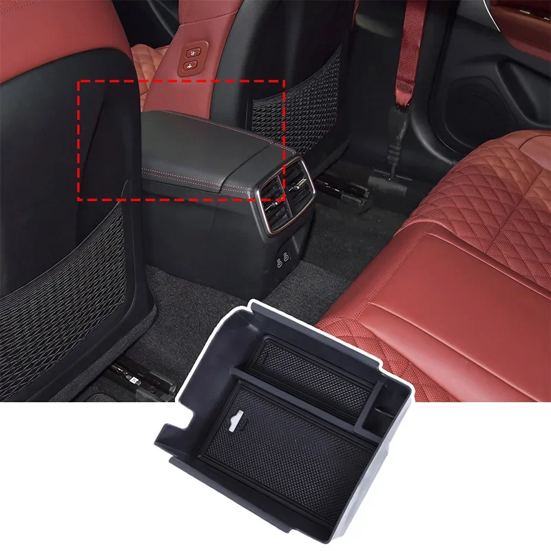 

For Genesis G70 2019-2024 Car Center Console Storage Box Armrest Organizer Tray ABS Auto Accessories 1 Pcs