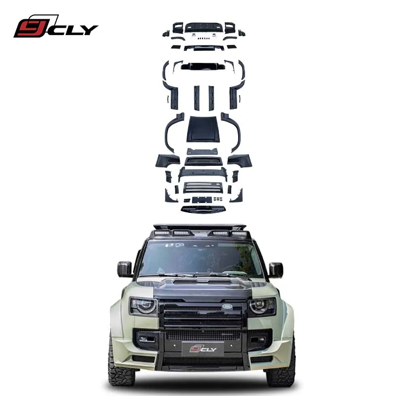 CLY automotive parts car bumper body kit For 2020-2024 Land Rover Defender Upgrade  Wide Body kit car front rear bumper