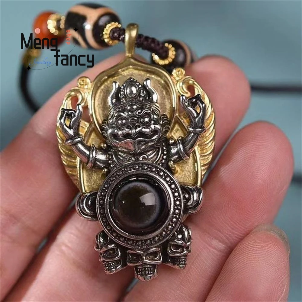 New Ethnic Style Eye of Heaven Dzi Seiko Inlay Roc Bird Exquisite High-grade Handicraft Luxury Quality Fine Jewelry Holiday Gift