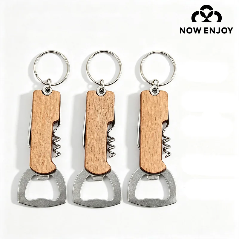NOW ENJOY 2026 1Pc Outdoor Portable Bottle Opener Multi-function Key Chain Knife Small Gift  Wine Beer Opener Kitchen Tools