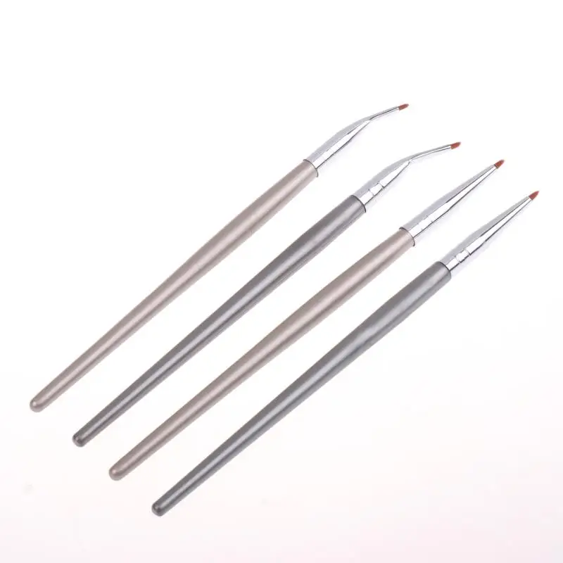 1/2Pcs Ultra Fine แปรงอายไลเนอร์มุม Bent TIP รายละเอียด Eye Liner แปรงใต้ตา Place ที่แม่นยํารายละเอียดคอนซีลเลอร์แปรง