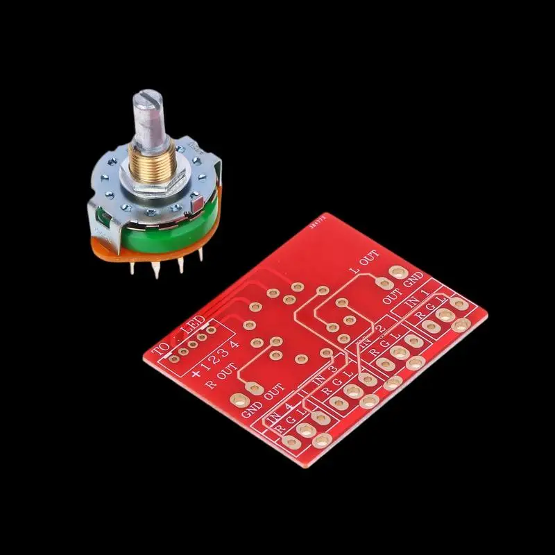 Rotary Switch 3 Pole 4 Position Signal Selection Power Amplifier Audio Signal Switch Accessories