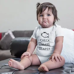 Body de bebé con motor de control, pelele divertido con pañal Poopy para bebé, monos infantiles mecánicos bonitos, ropa para niños y niñas, regalo para recién nacidos