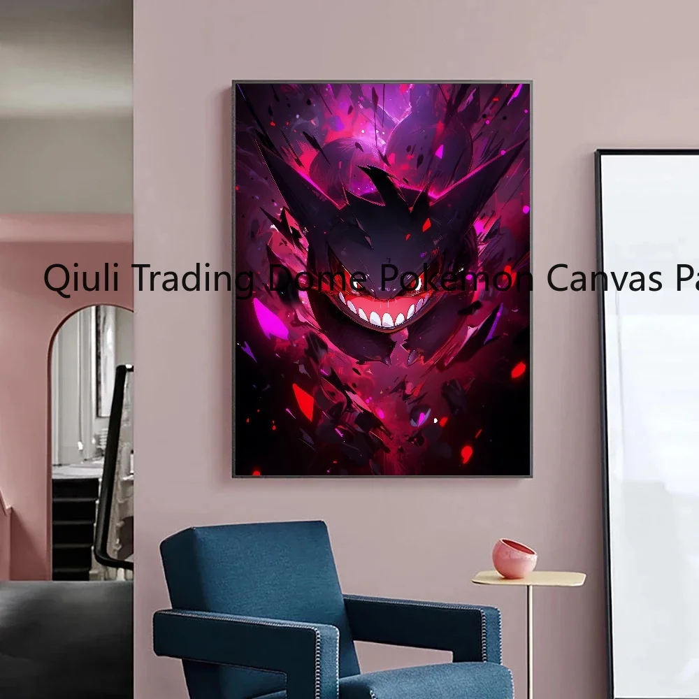 Pokemon Anime Ghost Gengar Poster HD Leinwand Malerei geeignet für Mode Bar Disco Wand kunst Dekoration Malerei Freund Geschenk